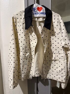 Polka dot black colored jacket